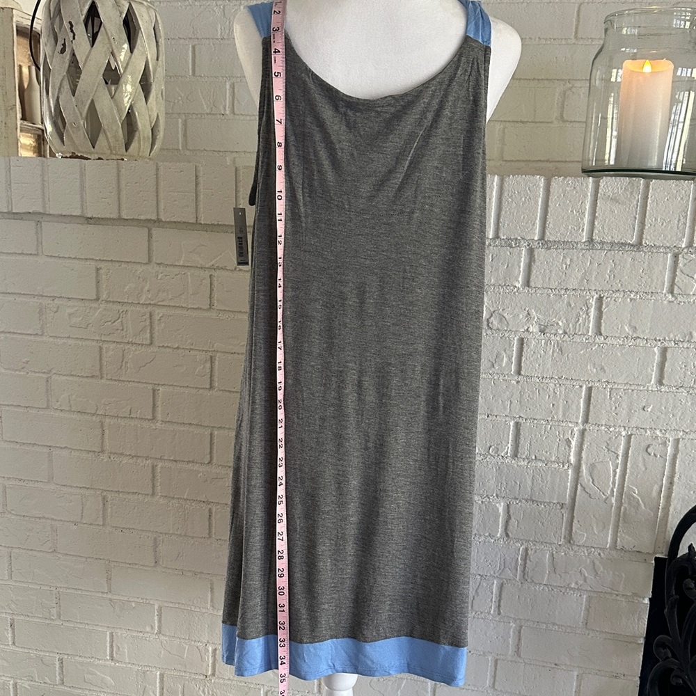 George Gray and Blue Women's Sleep Dress - Picture 6 of 12
